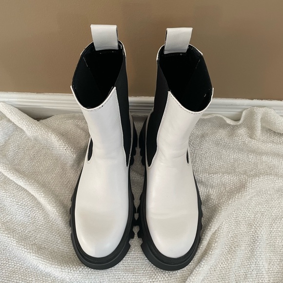 White ZARA Combat Boots - Picture 3 of 7